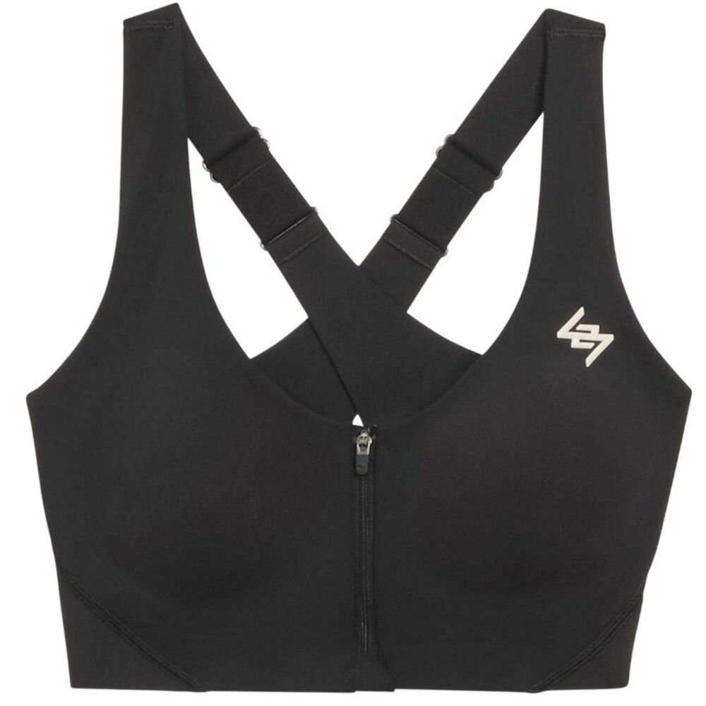 Represent Womens/Ladies 247 Puma Zipped Sports Bra / Puma Black